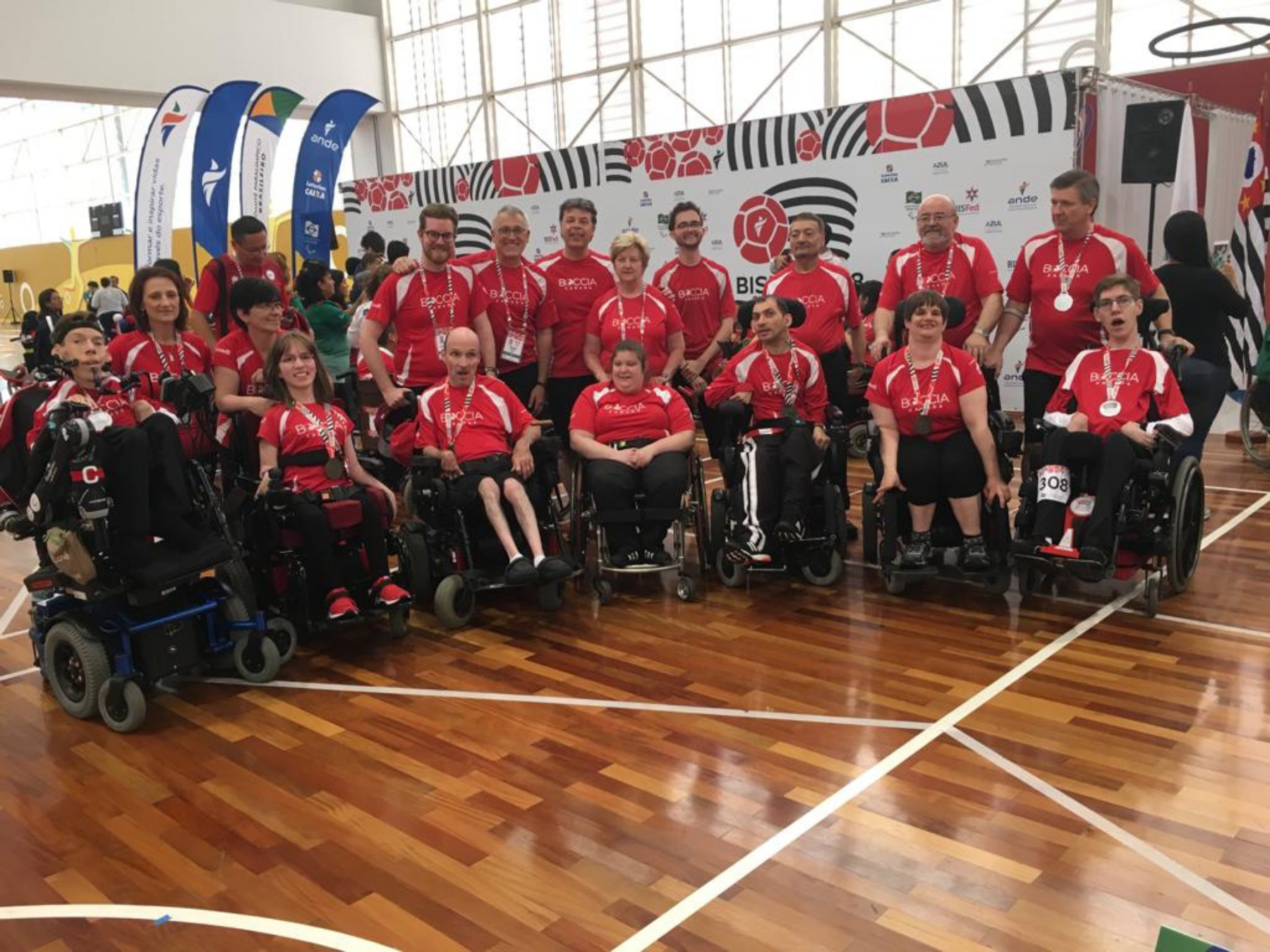 Team Canada at 2018 Sao Paulo Boccia Regional Open | Équipe Canadienne au 2018 Open régional BISFed à São Paulo