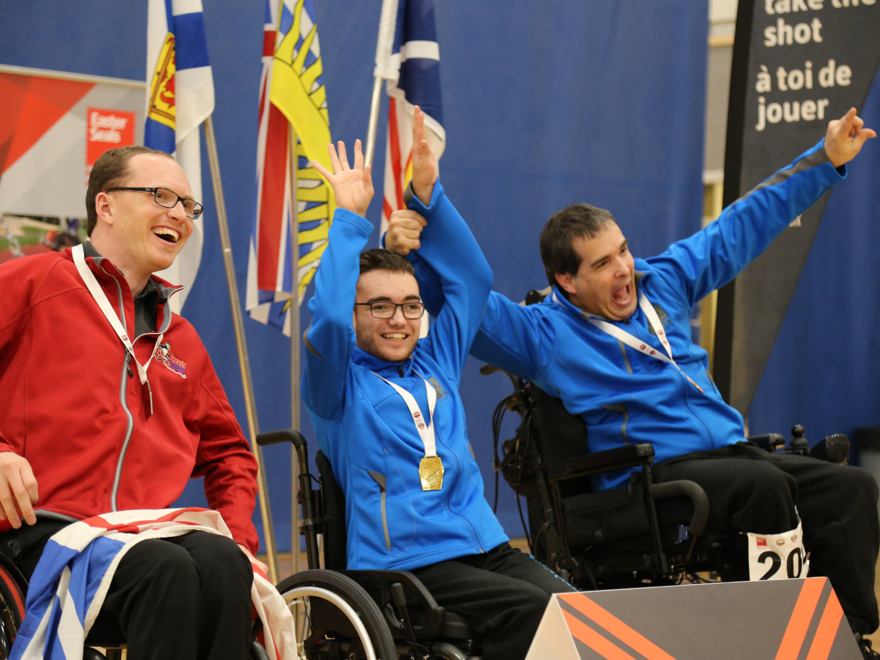 Mike Mercer, Danik Allard and Dave Richer with their medals at 2018 Canadian Championships | Mike Mercer, Danik Allard et Dave Richer avec leurs médailles aux Championnats canadiens 2018