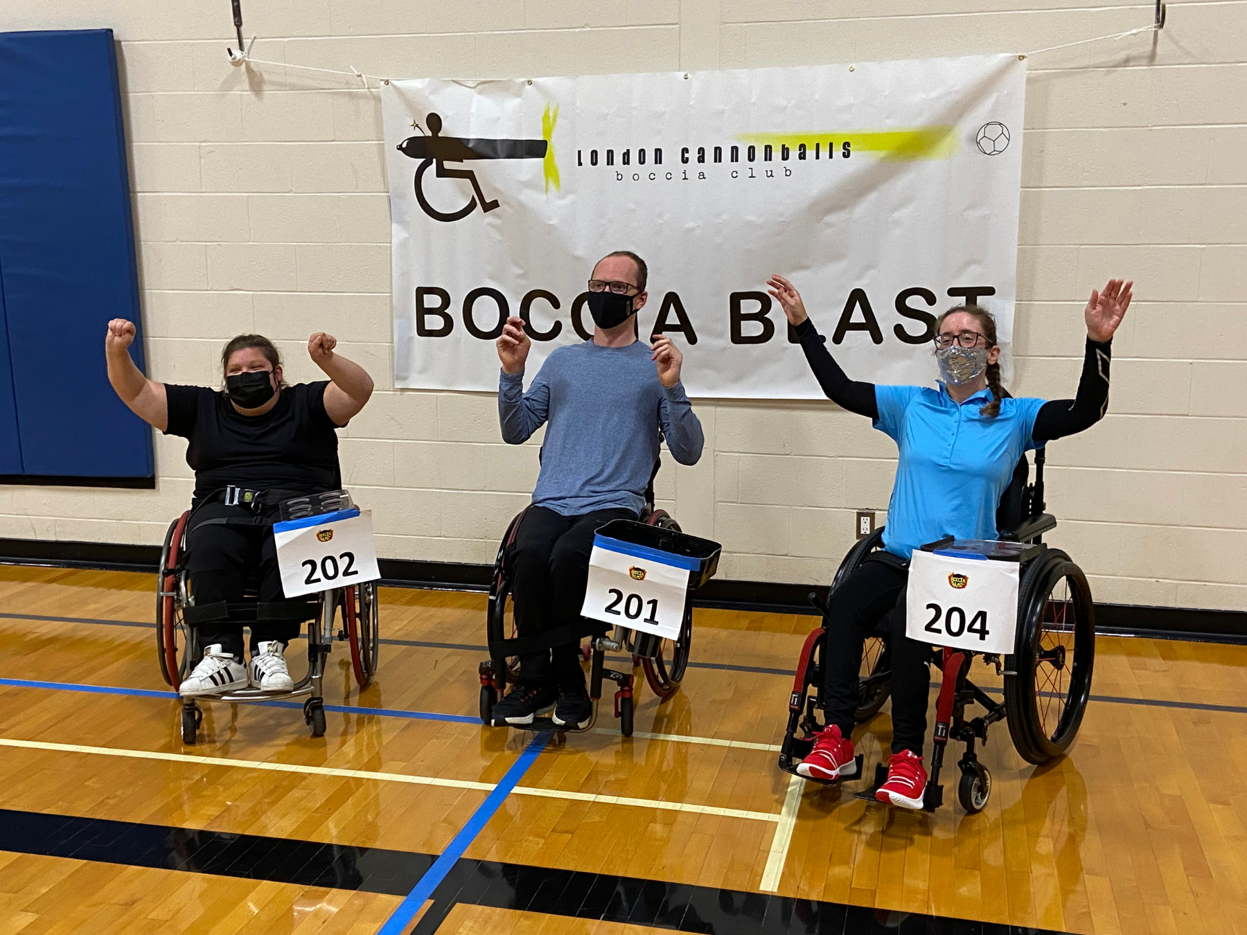 Hayley Redmond, Mike Mercer and Kristyn Collins at 30th Annual Boccia Blast | Hayley Redmond, Mike Mercer et Kristyn Collins à la 30e édition de l'épreuve de boccia